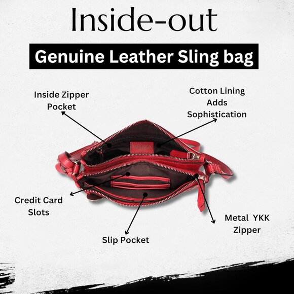 Women's Genuine Italian Leather Boho Crossbody Bag 9 Inch Stylish Durable - Picture 4 of 6